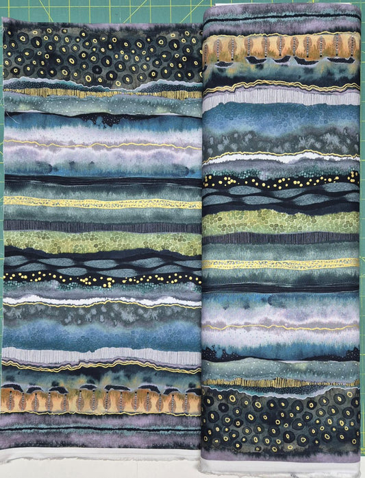 Baumwollstoff Labradorite Stripe Windham Fabrics & Anthology Batiks