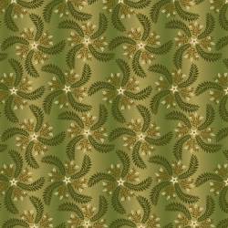 Patchworkstoff Quiltstoff *Country Journey* Green Pinwheel Ombre HG2434-66