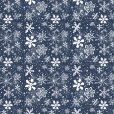 Baumwollstoff Patchworkstoff *Multi Snowfall* Schneeflocke Eiskristall blau weiß DS-DCJ2199 MULTI