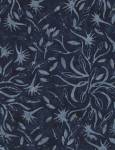 Patchworkstoff Quilt Batikstoff *Abyss* Blau mit Blättermuster