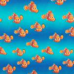 Baumwollstoff Kinderstoff little Darling Disney Pixar Findet Nemo blau orange weiß 127-561
