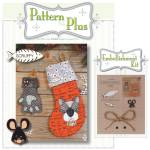 Nähanleitung  *Kitty Stocking* mit Deko-Objekten Embellishment Kit Pattern Pak Plus Weihnachten Christmas Katze 12685-08495